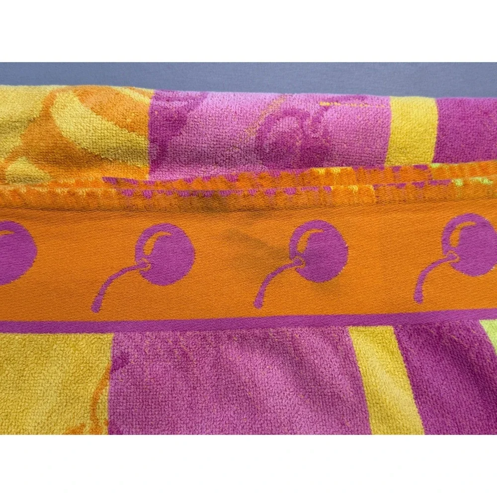 Lot of 3 Beach Towels Multi Color Ice Cream Melting Smiley Face Zoo Animals